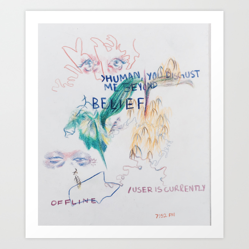 Abstract Colored Pencil Infodump 1 Art Print By Justingotzis