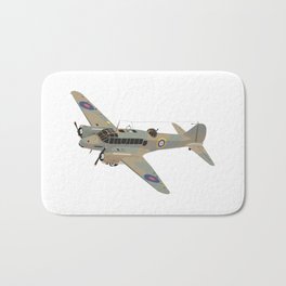 Avro Anson British WW2 Airplane Bath Mat | Army, Airforce, Pilot, Wwii, Veteran, Ww2, Airplane, Royal, Military, Avroanson 