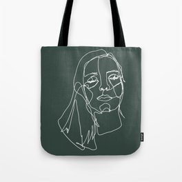 LINE ART FEMALE PORTRAITS III-III-XI Tote Bag