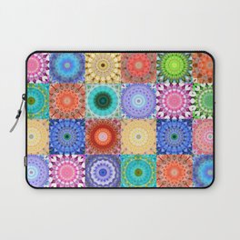 Colorful Patchwork Art - Mandala Medley Laptop Sleeve