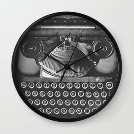 Vintage Typewriter - Before Email Wall Clock