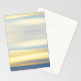 Soft Sunrise - Yellow and Blue Cloud Art Stationery Card
