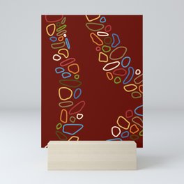 Color stones line path collection 4 Mini Art Print