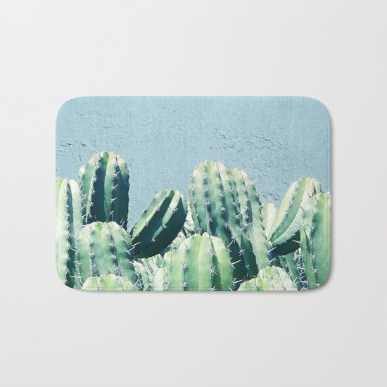 Cactus & Teal #society6 #decor #buyart Bath Mat