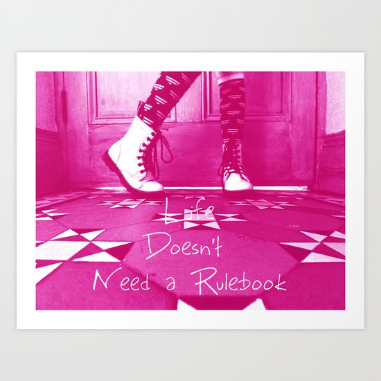 Teenage Kicks, slogans for girls Art Print