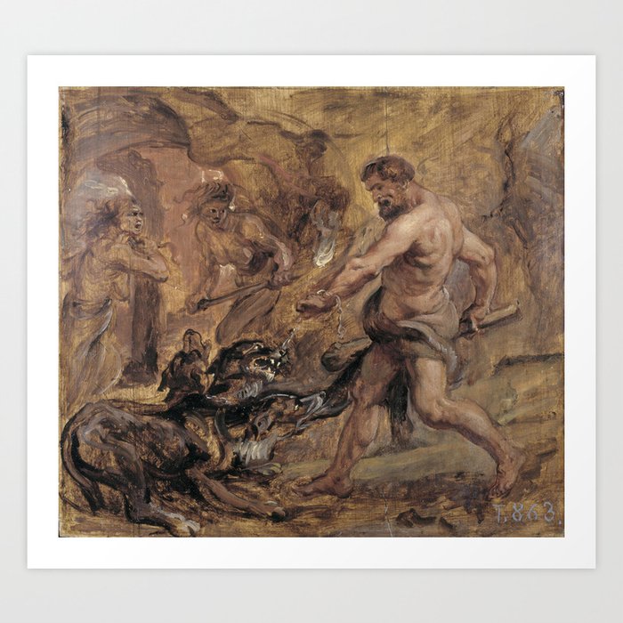 hercules and cerberus painting