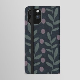 Midnight Leaves iPhone Wallet Case