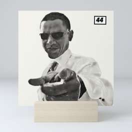 Barack Obama Portrait Print Mini Art Print