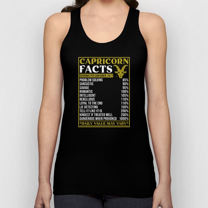 Capricorn Star Sign Gift Facts Tank Top