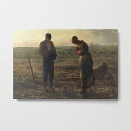 The Angelus by Jean Francois Millet Metal Print | Old, Pray, Farm, Art, Prayer, Francois, Couple, Painting, Jean, Decor 