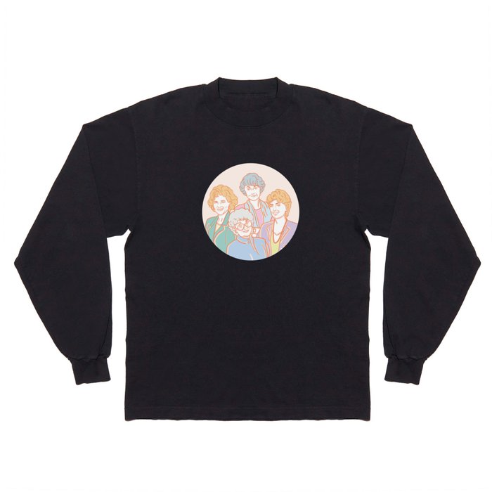 Golden Girls Pattern and Print in Pastels Long Sleeve T Shirt
