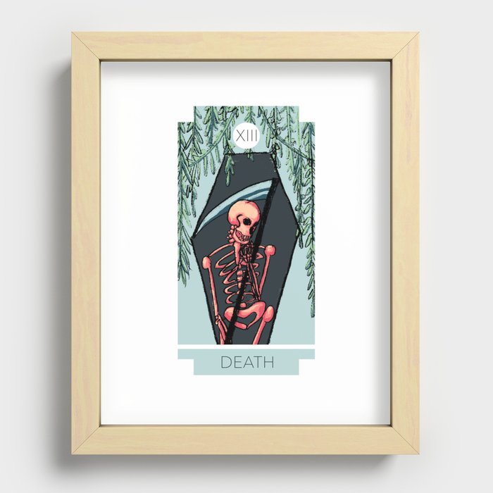 Death Tarot Card XIII Recessed Framed Print