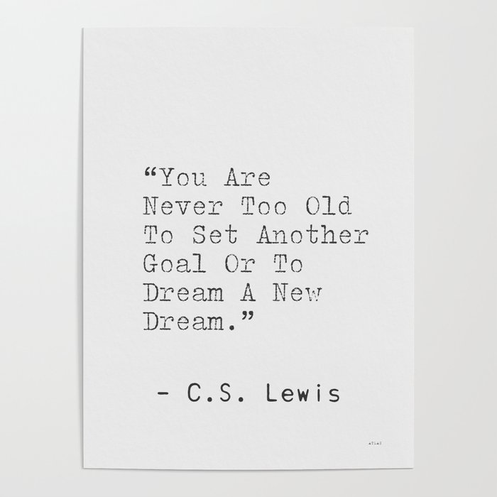 Lewis Vintage Typewriter Quote Hand Typed Gift Inspirational Quote C.S