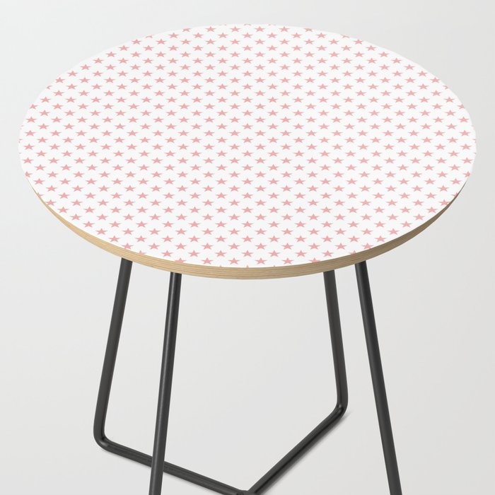 Blush Pink Stars on White Side Table by honorandobey ...