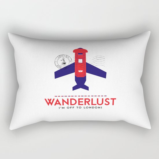 Royal Travel - London Wanderlust Rectangular Pillow