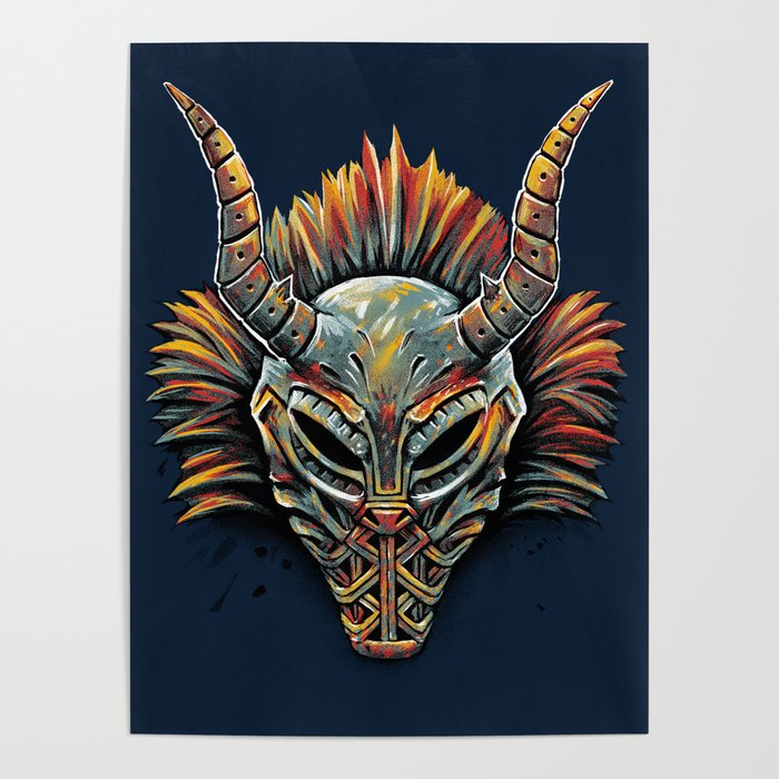 Killmonger Tribal Mask Poster