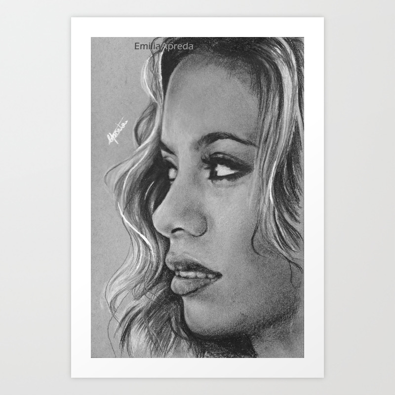 Dinah Jane Hansen Drawing Art Print By Emilia Apreda Society6