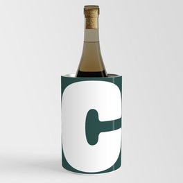 c (White & Dark Green Letter) Wine Chiller