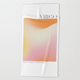 Virgo Abstract Aura Beach Towel