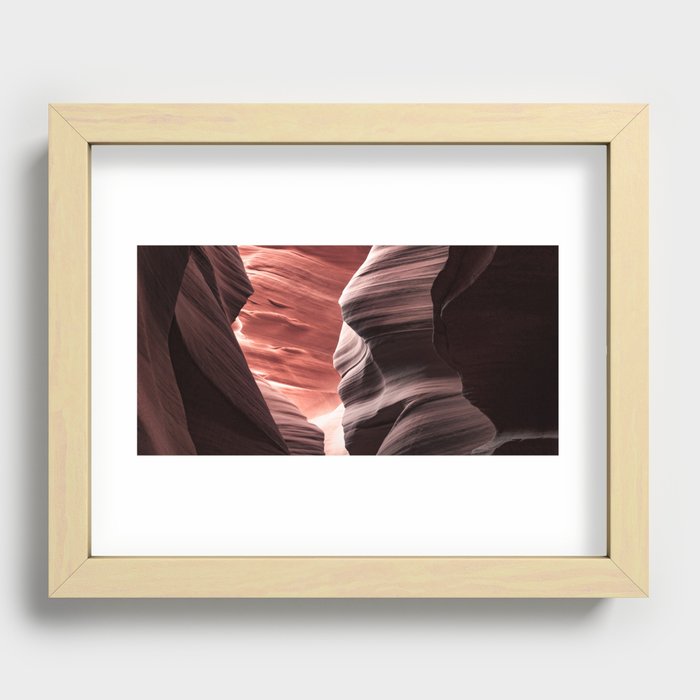 Antelope Canyon Shades Of Light Panorama Recessed Framed Print