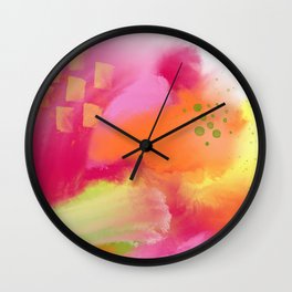 Summer Love 2 - colorful abstract Wall Clock