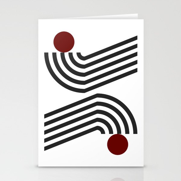 Double arch line circle 1 Stationery Cards
