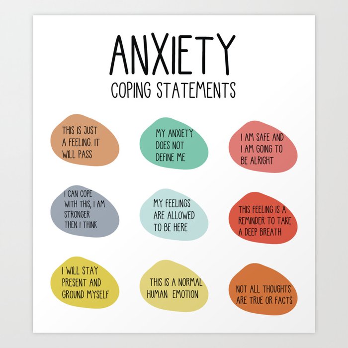 Anxiety Coping Statements Anxiety Help Management Mental Health Self