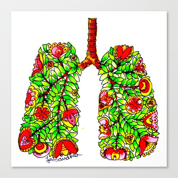 Lungs of the Earth Anatomy Canvas Print