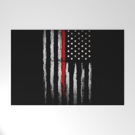 USA red line flag Welcome Mat