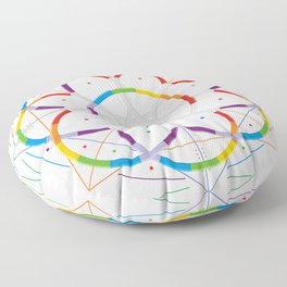 Kaleidoscope Mandala Geometric Pattern Floor Pillow