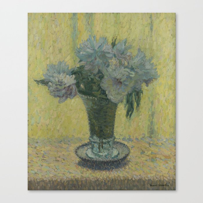 Vase Of Flowers 02 Painting by Henri Martin. Canvas Print