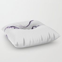 Purple Silence Mountain Range Floor Pillow