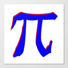Constant Pi Symbol Canvas Print