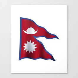Nepal flag Canvas Print