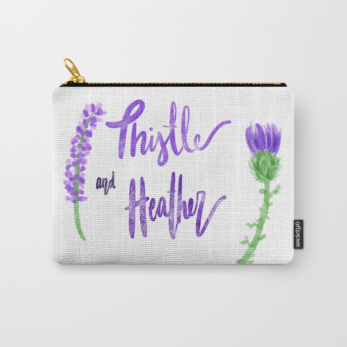 Thistle and Heather Carry-All Pouch