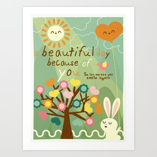 beautiful day Art Print
