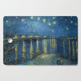 Starry Night Over The Rhone Painting Cutting Board