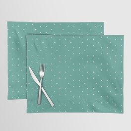 Green blue And White subtle pattern Placemat