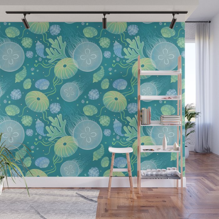 Ocean Life Wall Mural By Elenanaylor Society6