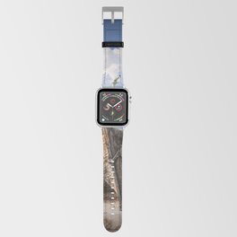 Stranded Boats on a Beach under a Cloudy Blue Sky Apple Watch Band