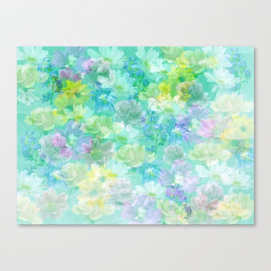 Enchanted Spring Floral Abstract Canvas Print