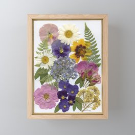 Pressed Flower Garden Framed Mini Art Print