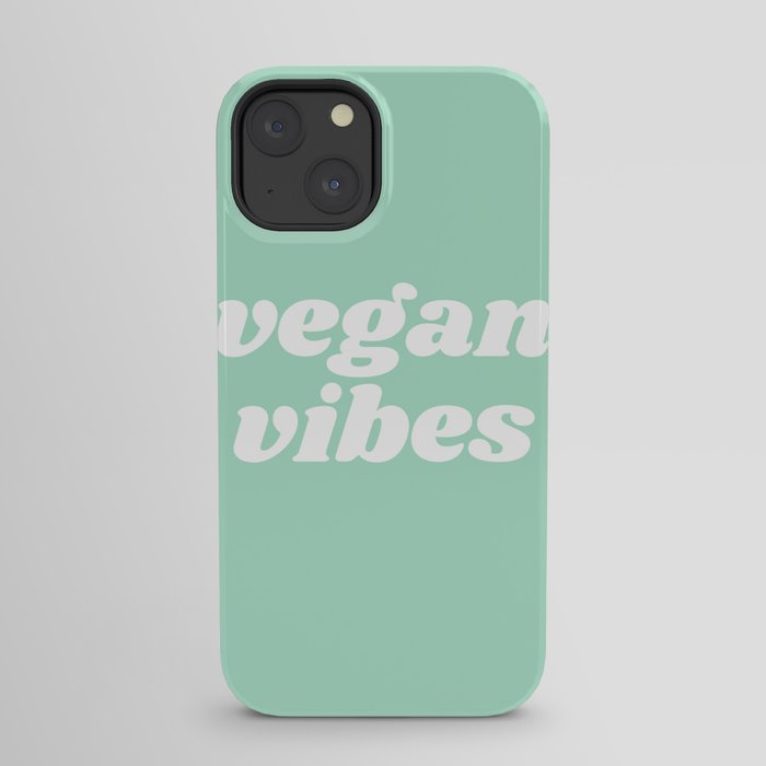 vegan vibes iPhone Case by typutopia