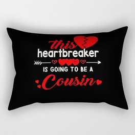 Be A Cousin Baby Reveal Hearts Day Valentines Day Rectangular Pillow