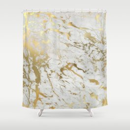 Gold marble Shower Curtain