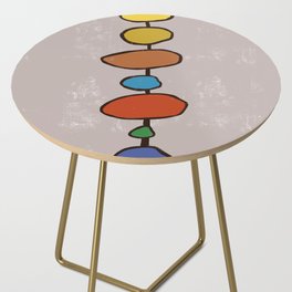 Lollipop Garden 1 - Bright Playful Floral Abstract Side Table