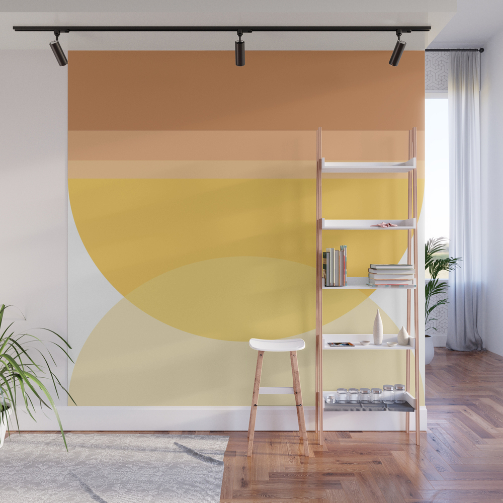 Orange Color Block Wall Mural by nschmidt98