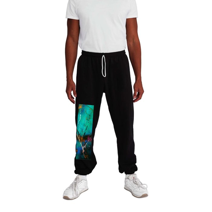 Abstract drawing on glass Sweatpants