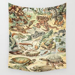 Reptiles II by Adolphe Millot // XL 19th Century Snakes Lizards Alligators Science Textbook Artwork Wall Tapestry