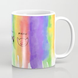 Three Rainbow Meows. Coffee Mug